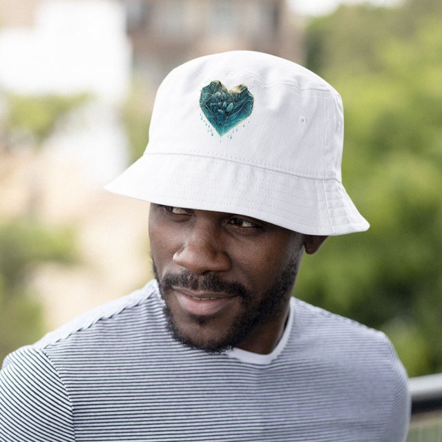 Heart Design Bucket Hat – Ice Hat – Heart Bucket Hat