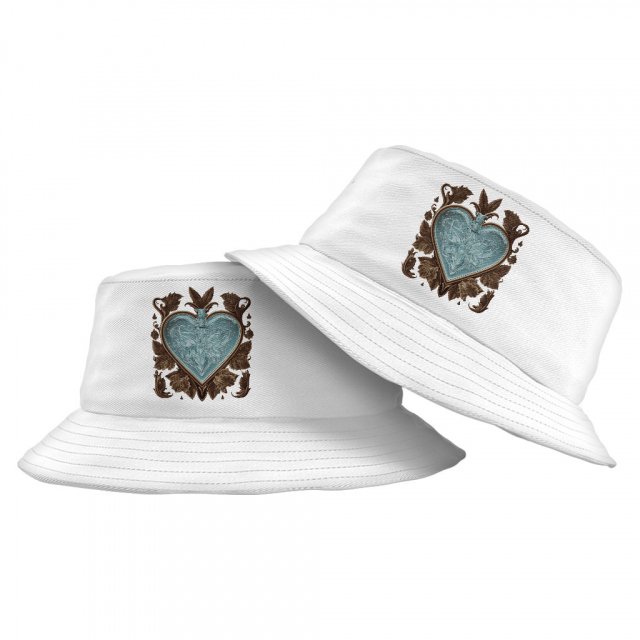 Ice Graphic Bucket Hat - Unique Hat - Winter Art Bucket Hat