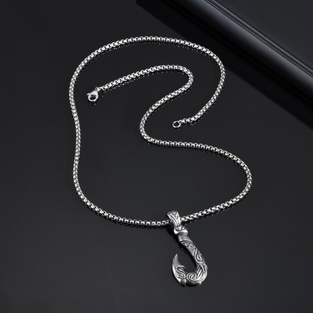 Retro Viking Fish Hook Pendant Necklace for Men 6 13ec9a8202256a32aafe53e0e9d847a9.jpg