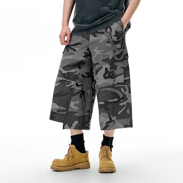 Men's Plaid Camo Cargo Shorts