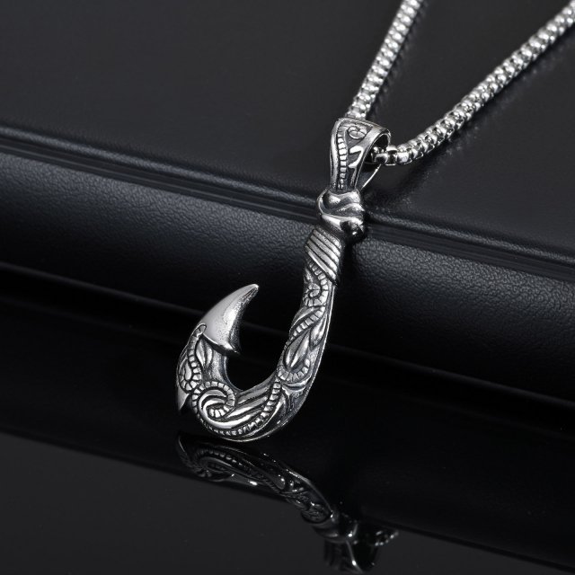 Retro Viking Fish Hook Pendant Necklace for Men 5 61d3a940de37cd8d28b9f638e1fc6258.jpg