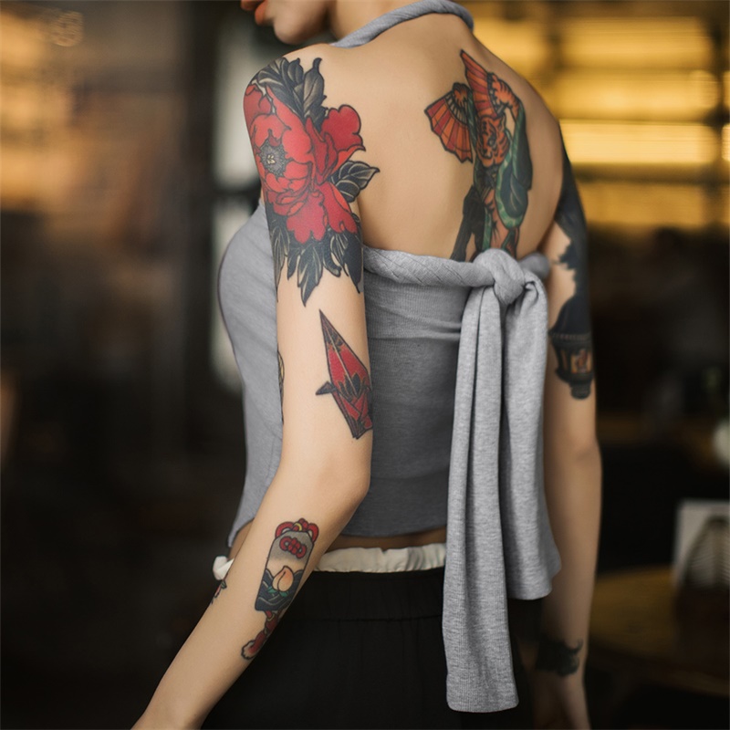 Off-Shoulder Hollow Out Long Sleeve Crop Top for Women thumbnail 6