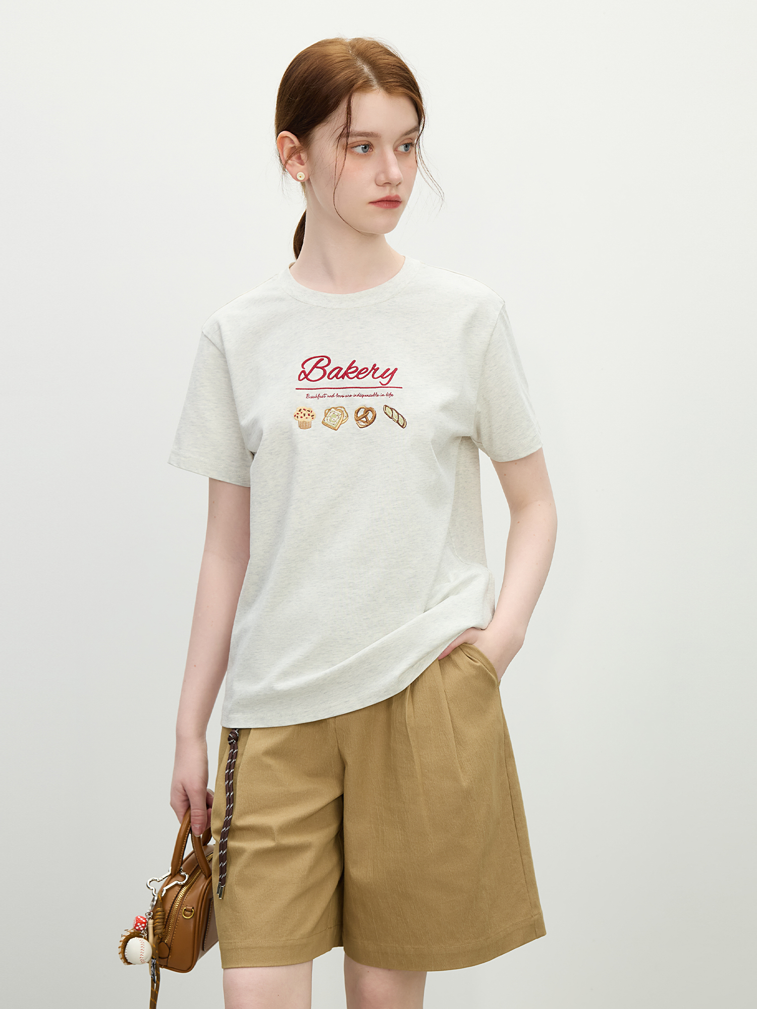 Summer Vintage Linen-Cotton Oversized Tee – Dusty Grey Casual Pullover thumbnail 3