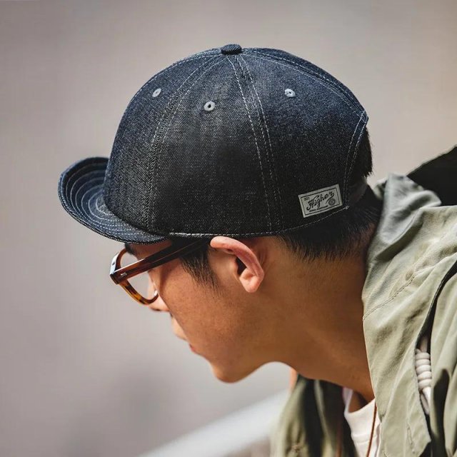 Oversized Denim Newsboy Cap for Men